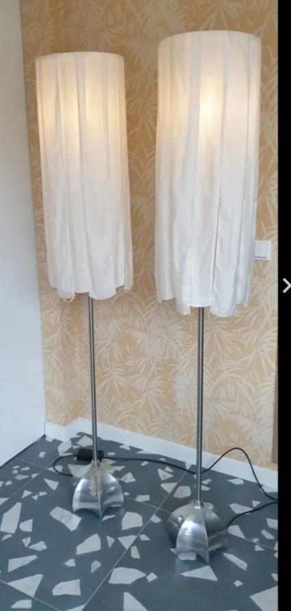 Jan des Bouvrie Madonna vloerlampen set van 2, Ophalen of Verzenden, Zo goed als nieuw, Metaal, 150 tot 200 cm