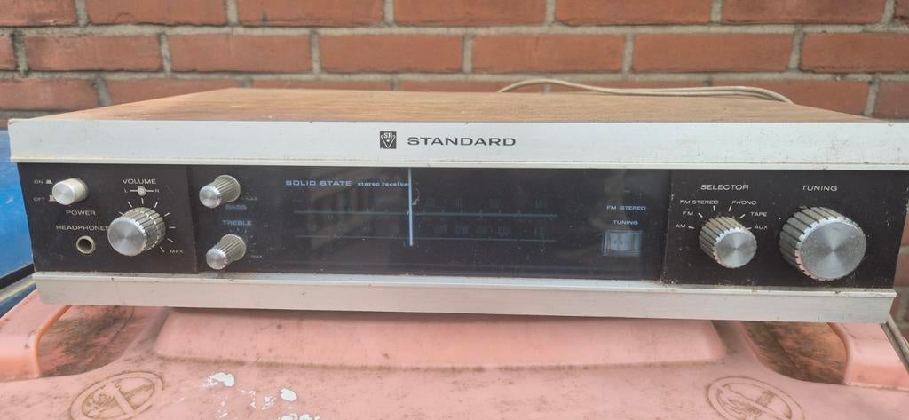 Vintage Standard Solid State Stereo versterker tuner, Overige merken, Ophalen of Verzenden, Niet werkend, Minder dan 60 watt