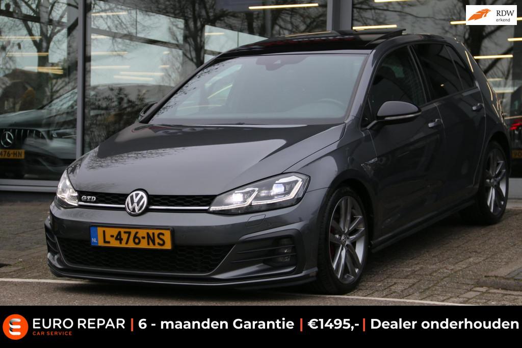 Volkswagen Golf 2.0 TDI GTD FACE LIFT PANO-DAK AUTOMAAT!, Gebruikt, Euro 6, Leder, Bedrijf