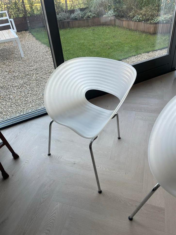 Vitra Tom Vac - Ron Arad, 4 stoelen, Huis en Inrichting, Stoelen, Gebruikt, Vier, Kunststof, Wit, Ophalen