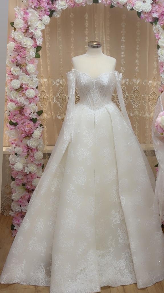 Trouwjurk, Kleding | Dames, Verzenden, Zo goed als nieuw, Wit, Trouwjurk