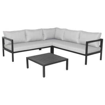 Loungeset Gamma, Tuin en Terras, Tuinsets en Loungesets, Gebruikt, Loungeset, Aluminium, 5 zitplaatsen, Bank, Ophalen
