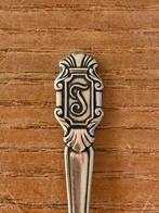 Vintage GN Gero 90 verzilverde theelepel monogram letter T, Ophalen of Verzenden