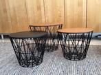 Ferm Living ' Wire Basket' bijzettafeltjes, Minder dan 55 cm, Metaal of Aluminium, Modern, tijdloos, Rond