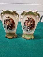 Vaasjes vintage pals paard met vrouw, Ophalen of Verzenden