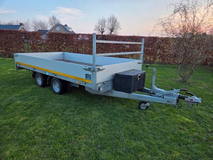 Eduard plateau aanhanger 356x180 cm 3000 kg verlaagd, Auto diversen, Aanhangers en Bagagewagens, Ophalen