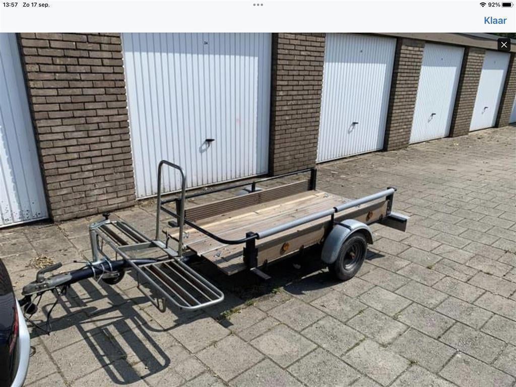 Scootmobiel aanhanger + plek voor 2 fietsen – stevig en prak, Auto diversen, Ophalen, Gebruikt