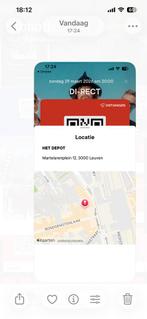 2 tickets di-rect 29 maart in Leuven, Tickets en Kaartjes, Twee personen, Maart