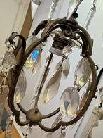 Diverse vintage lampen: koper & geslepen glas, Ophalen of Verzenden