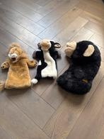 Puppet&Co handpoppen: leeuw, koe en aap, Ophalen of Verzenden, Gebruikt, Overige typen