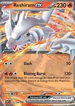 Reshiram ex #020 - WHT -White Flare, Hobby en Vrije tijd, Verzamelkaartspellen | Pokémon, Zo goed als nieuw, Verzenden