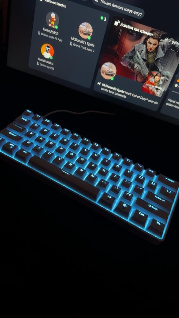 Dierya gaming toetsenbord, wit bedraad, Computers en Software, Toetsenborden, Gaming toetsenbord, Ophalen of Verzenden, Zo goed als nieuw