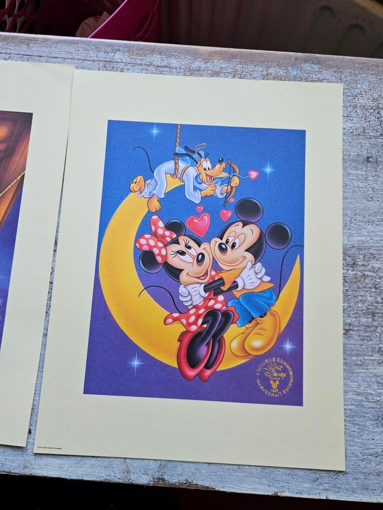 Disney Litho's: Mickey, Minnie, Goofy, Donald Duck, Ophalen of Verzenden, Donald Duck, Zo goed als nieuw, Beeldje of Figuurtje