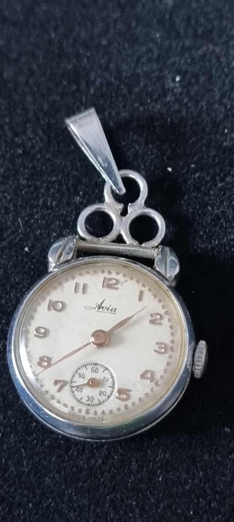 Vintage Avia Cocktail Watch - Swiss Made, 15 Jewel, Overige merken, Zakhorloge, Staal, Met ketting