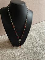 Elegante ketting met oranje en transparante kralen, Sieraden, Tassen en Uiterlijk, Kettingen, Met kristal, Overige materialen