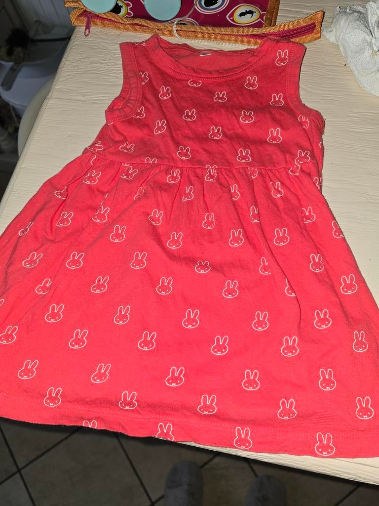 Nijntje jurkje maat 86 roze/rood, Ophalen of Verzenden, Zo goed als nieuw, Meisje, Jurkje of Rokje