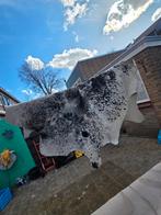 Mooie Koeienhuid - Zwart/Blauw Wit - 3,82m, Huis en Inrichting, Stoffering | Tapijten en Kleden, Ophalen, Gebruikt, Blauw, 200 cm of meer