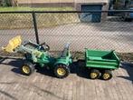 Rolly Toys john deere traptractor met voorlader en aanhanger, Ophalen, Gebruikt