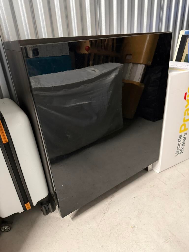 Zwart IKEA lak boeken/ laden kastje, Ophalen, 50 tot 100 cm, Zo goed als nieuw, Minder dan 100 cm