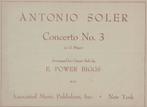 ANTONIO SOLER - Concerto No. 3, Ophalen of Verzenden, Gebruikt, Artiest of Componist, Populair