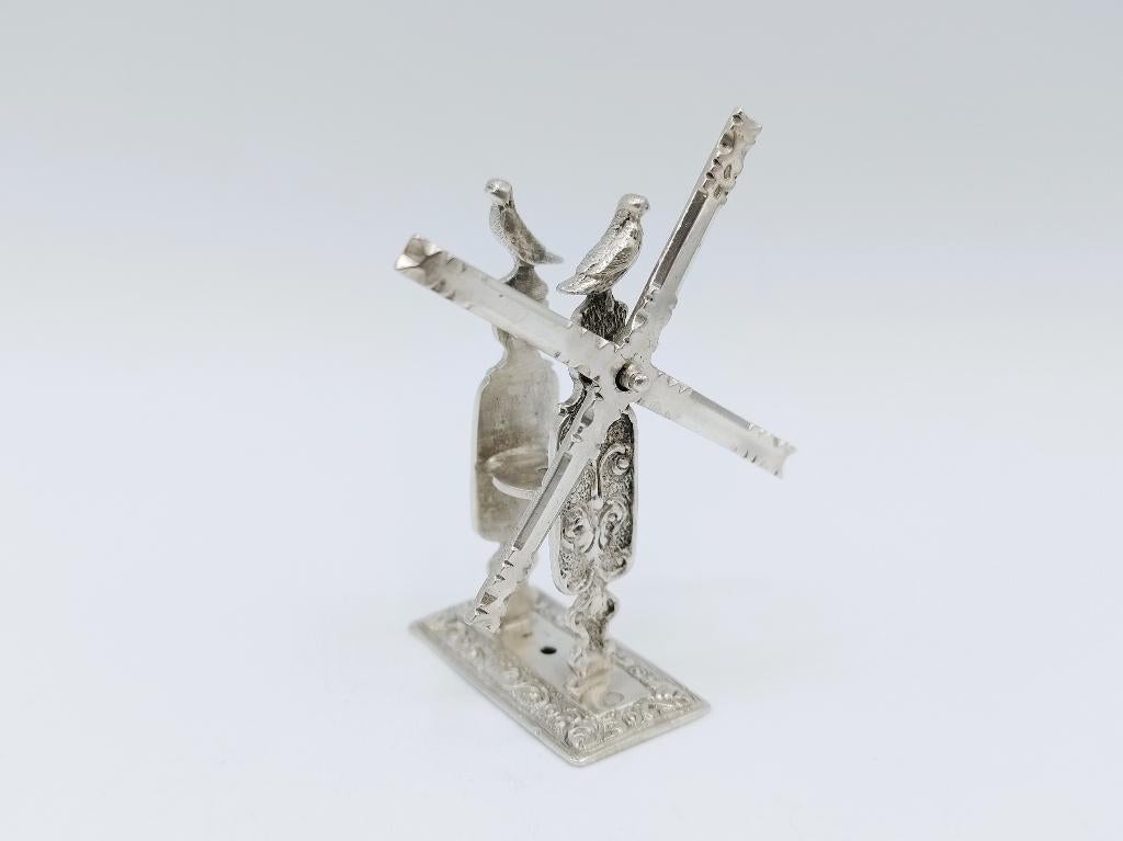 Zilveren haalmolen, F. van Strant II, Amsterdam, ca. 1740, Antiek en Kunst, Verzenden, Zilver