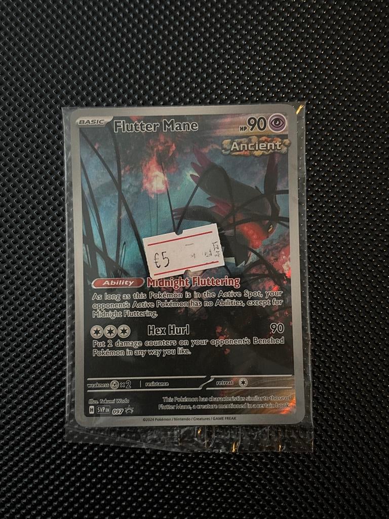Pokémon Kaart: Flutter Mane (Ancient) - Zeldzaam!, Ophalen of Verzenden, Zo goed als nieuw, Losse kaart