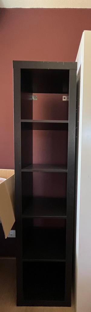 IKEA KALLAX open kast zwartbruin, Ophalen, Zo goed als nieuw, 25 tot 50 cm, 150 tot 200 cm