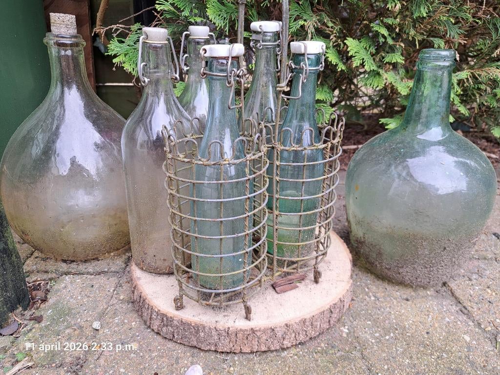 Decoratief glaswerk vazen flessen, Tuin en Terras, Tuinvazen, Ophalen