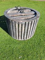 Houten hanglamp industrieel/landelijk, diameter 45 cm, Huis en Inrichting, Ophalen, Hout, Minder dan 50 cm