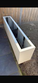 Stalen plantenbak 220x40x60cm wit, Gebruikt, 100 cm of meer, Ophalen of Verzenden, Metaal