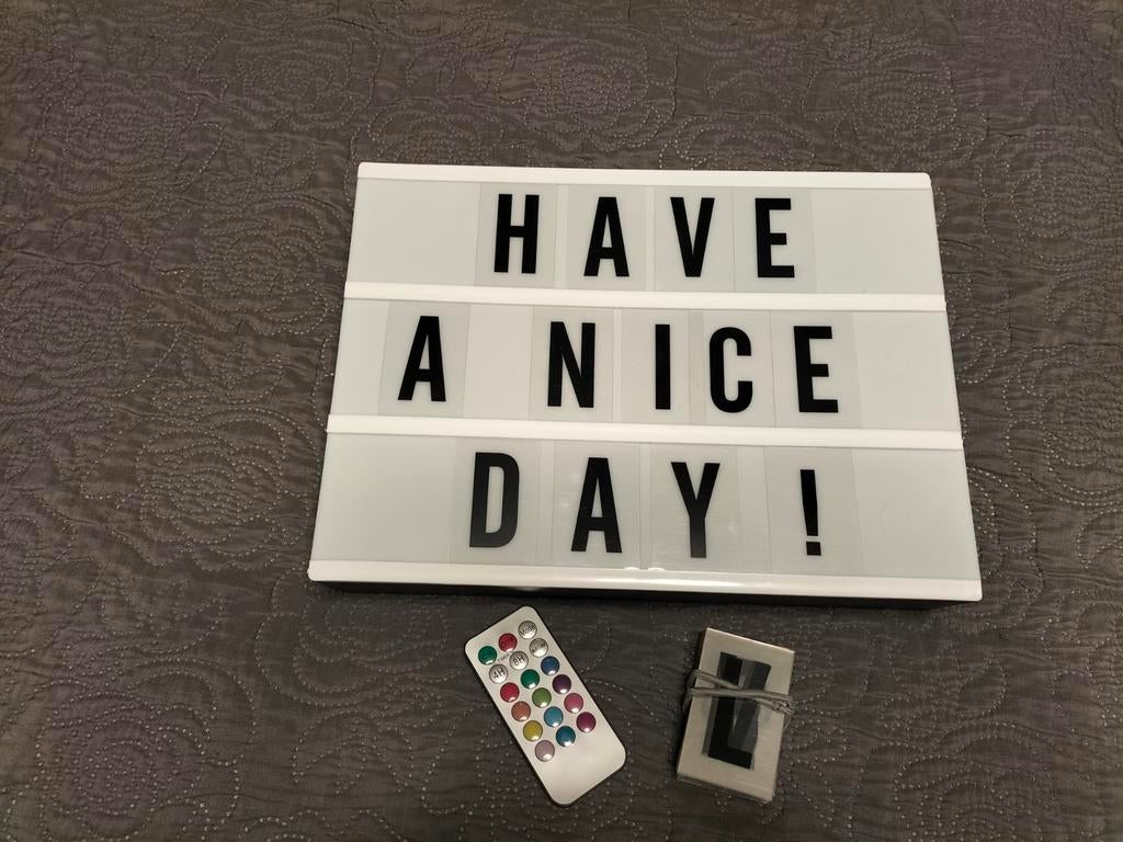 Licht bord met letters, Ophalen of Verzenden