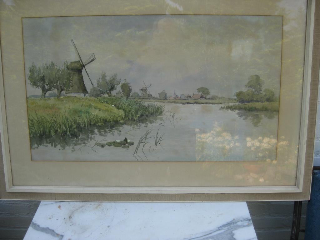 olieverf schilderij, Antiek en Kunst, Kunst | Schilderijen | Klassiek, Ophalen