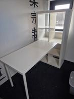 Ikea Kallax Linnmon tafelcombinatie wit, Huis en Inrichting, Bureaus, Ophalen, Zo goed als nieuw