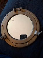 Vintage Patrijspoort Spiegel - Messing, Ophalen of Verzenden, Rond, Minder dan 50 cm, Minder dan 100 cm