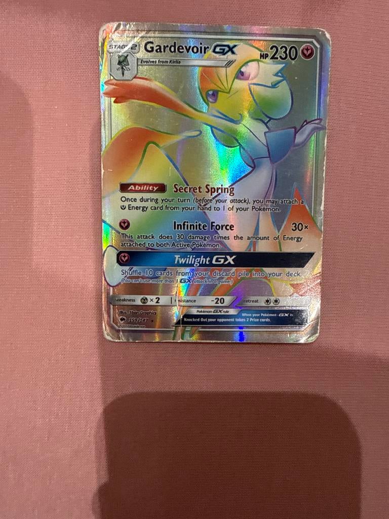 Gardevoir GX Pokémon kaart (Foil), Ophalen of Verzenden, Gebruikt, Losse kaart, Foil
