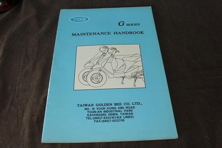 TGB G series maintenance handbook scooter werkplaatsboek, Fietsen en Brommers, Ophalen of Verzenden, Zo goed als nieuw