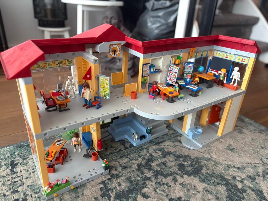 Playmobil School: Complete Set met Figuren en Accessoires, Ophalen of Verzenden, Zo goed als nieuw, Complete set