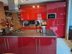 Nog mooie donkerrode keuken met eiland, Ophalen, Gebruikt, Overige materialen, Rood