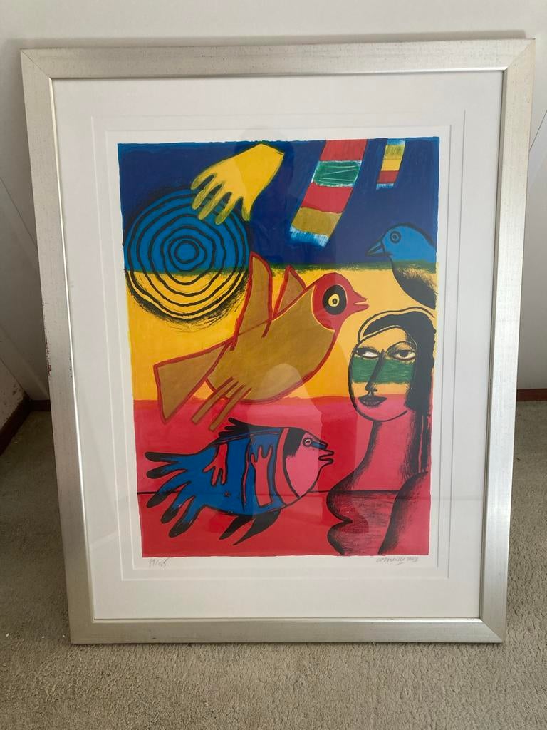 Corneille Schilderij - Kleurrijke Zeefdruk 99/125, Ophalen