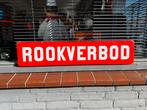 Vintage Rood Rookverbod Emaille Reclamebord, Ophalen, Reclamebord, Gebruikt, .