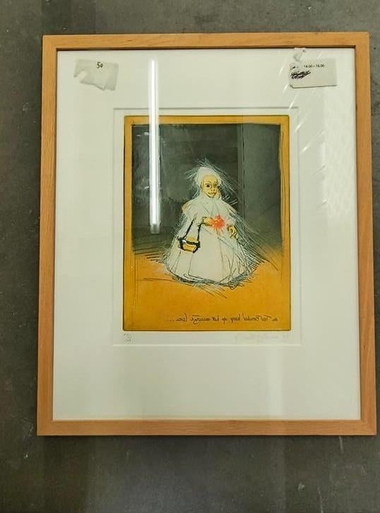 Ets Ronald Tolman  - Ter Borch's Hoop op het eeuwige leven, Antiek en Kunst, Kunst | Etsen en Gravures, Portret, Ophalen of Verzenden