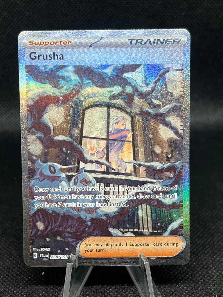 Supporter Grusha #268 Pokemon Paldea Evolved Trainer Kaart, Ophalen of Verzenden, Nieuw, Losse kaart, Foil