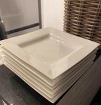 6x Diepe vierkante borden XENOS 21,5x21,5 cm, Huis en Inrichting, Ophalen, Zo goed als nieuw, Bord(en), Effen
