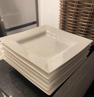 6x Diepe vierkante borden XENOS 21,5x21,5 cm beschikbaar voor biedingen