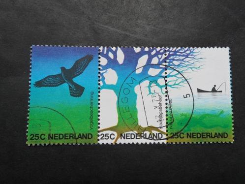 1974 NVPH 1043-1045a: Milieustrook met stempel Hillegom., Postzegels en Munten, Postzegels | Nederland, Gestempeld, Na 1940, Verzenden