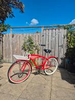 Tweeling BeachCruisers Rood & Wit te koop voor één prijs!, Ophalen, Gebruikt, Staal, Cruiser