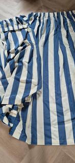 Blauw/beige lange gordijnen (235x100/92cm), 200 cm of meer, 150 tot 200 cm, Ophalen of Verzenden, Beige