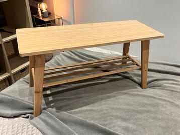 Houten Bankje/Bijzettafel - ZGAN beschikbaar voor biedingen