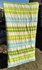 Vintage slaapzak gestreept groen geel blauw wit 80 x 2.00 mt, Caravans en Kamperen, Slaapzakken, Ophalen of Verzenden, Gebruikt