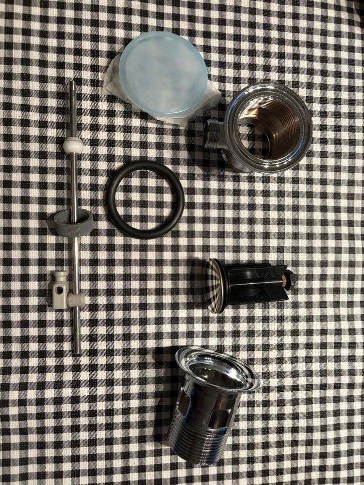 Grohe Wastafelgarnituur - Nieuw! COMPLEET, Doe-het-zelf en Verbouw, Sanitair, Nieuw, Wastafel, Rvs, Ophalen of Verzenden